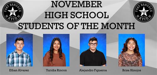 HS November Students of the Month